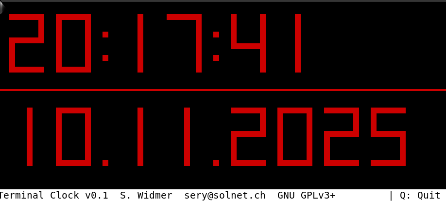 7-Segments styled Clock